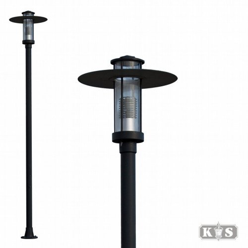 Buitenlamp Parkline lantaarnpaal zwart aluminium moderne projectverlichting straatlantaarn