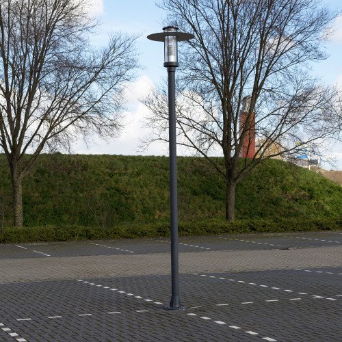 Buitenlamp Parkline lantaarnpaal zwart aluminium moderne projectverlichting straatlantaarn