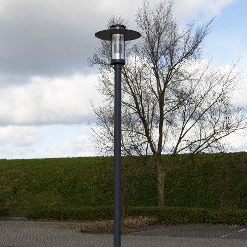 Buitenlamp Parkline lantaarnpaal zwart aluminium moderne projectverlichting straatlantaarn