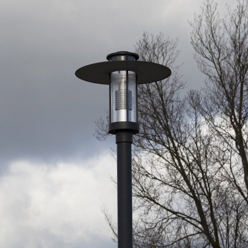 Buitenlamp Parkline lantaarnpaal zwart aluminium moderne projectverlichting straatlantaarn