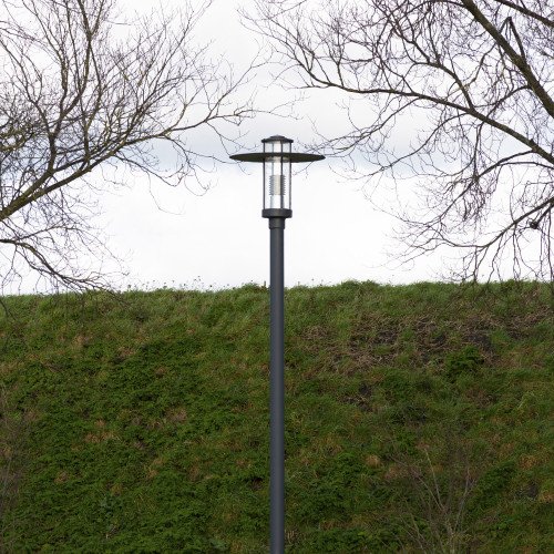 Buitenlamp Parkline lantaarnpaal zwart aluminium moderne projectverlichting straatlantaarn