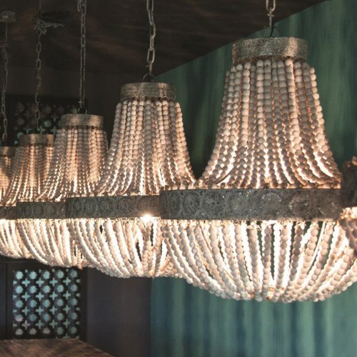 Kralen Hanglamp / Kroonluchter Zion met wifi led