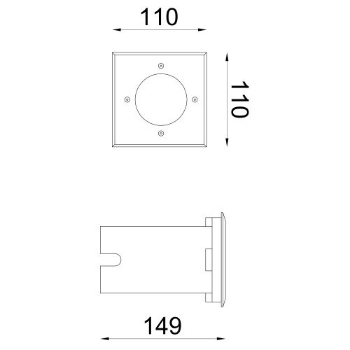 Zwarte Grondspot LED Rond met smart WIFI LED