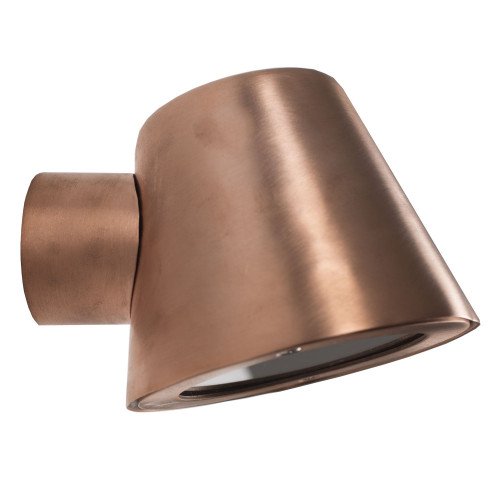 Vita Cup muurlamp koper met compacte afmeting en luxe uitstraling