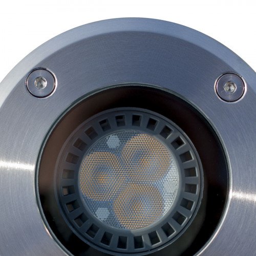 Aluminium Grondspot LED Rond met RVS afdekplaat