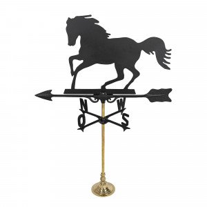 Windwijzer Paard - messing en aluminium 