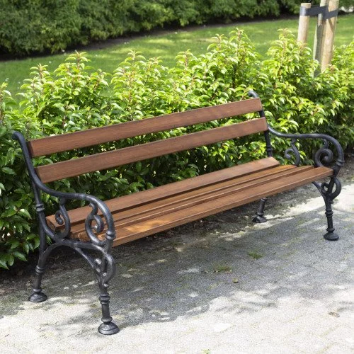 Parkbank-Vondel-Tuinbank-Tuinbank-Gietijzer-Blank gelakt (5747-57474) 