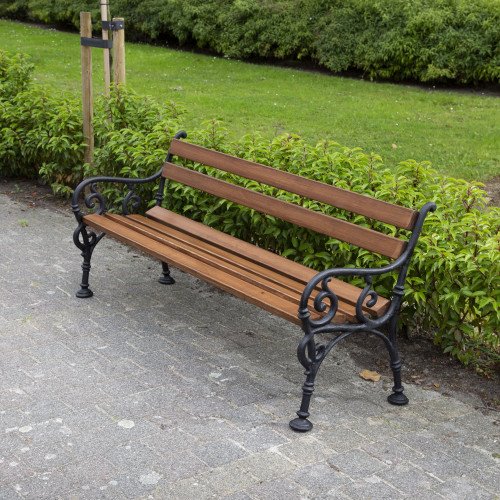 Parkbank-Vondel-Tuinbank-Tuinbank-Gietijzer-Blank gelakt (5747-57474) 