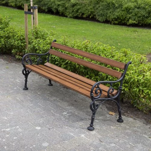 Parkbank-Vondel-Tuinbank-Tuinbank-Gietijzer-Blank gelakt (5747-57474) 