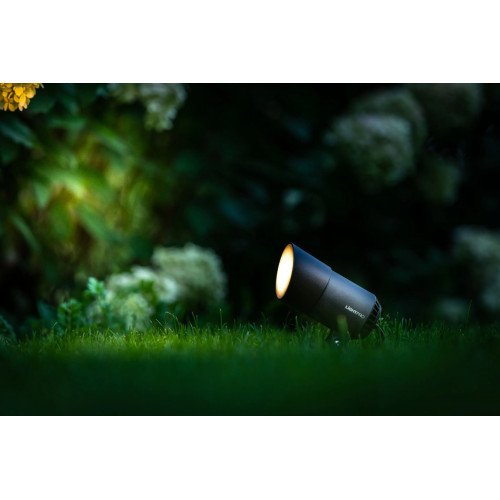Tuinlamp Castor 4 antraciet aluminium moderne buitenlamp met ronde vorm