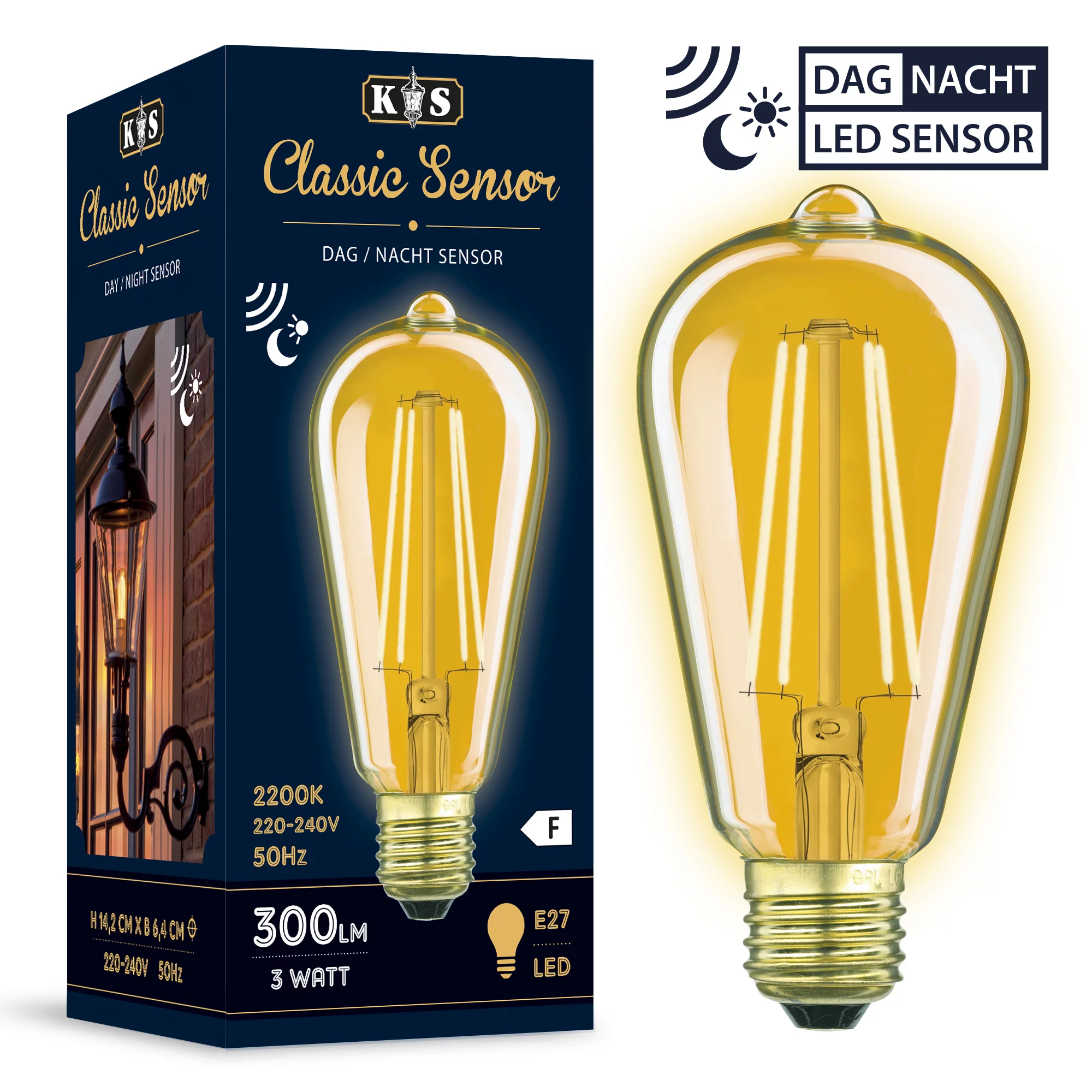 voldoende vlees schreeuw E27 Led lamp met ingebouwde dag & nacht Schemer Sensor | Nostalux.nl