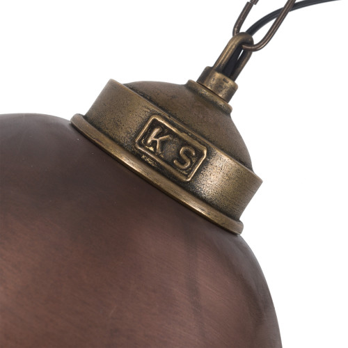 Hanglamp industrieel brons & koper