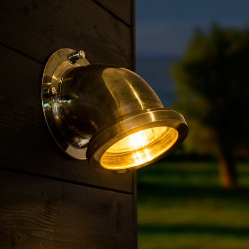 industriële spots - Auckland wandlamp Messing- stoere lampen - industriële lamp - Nostalux