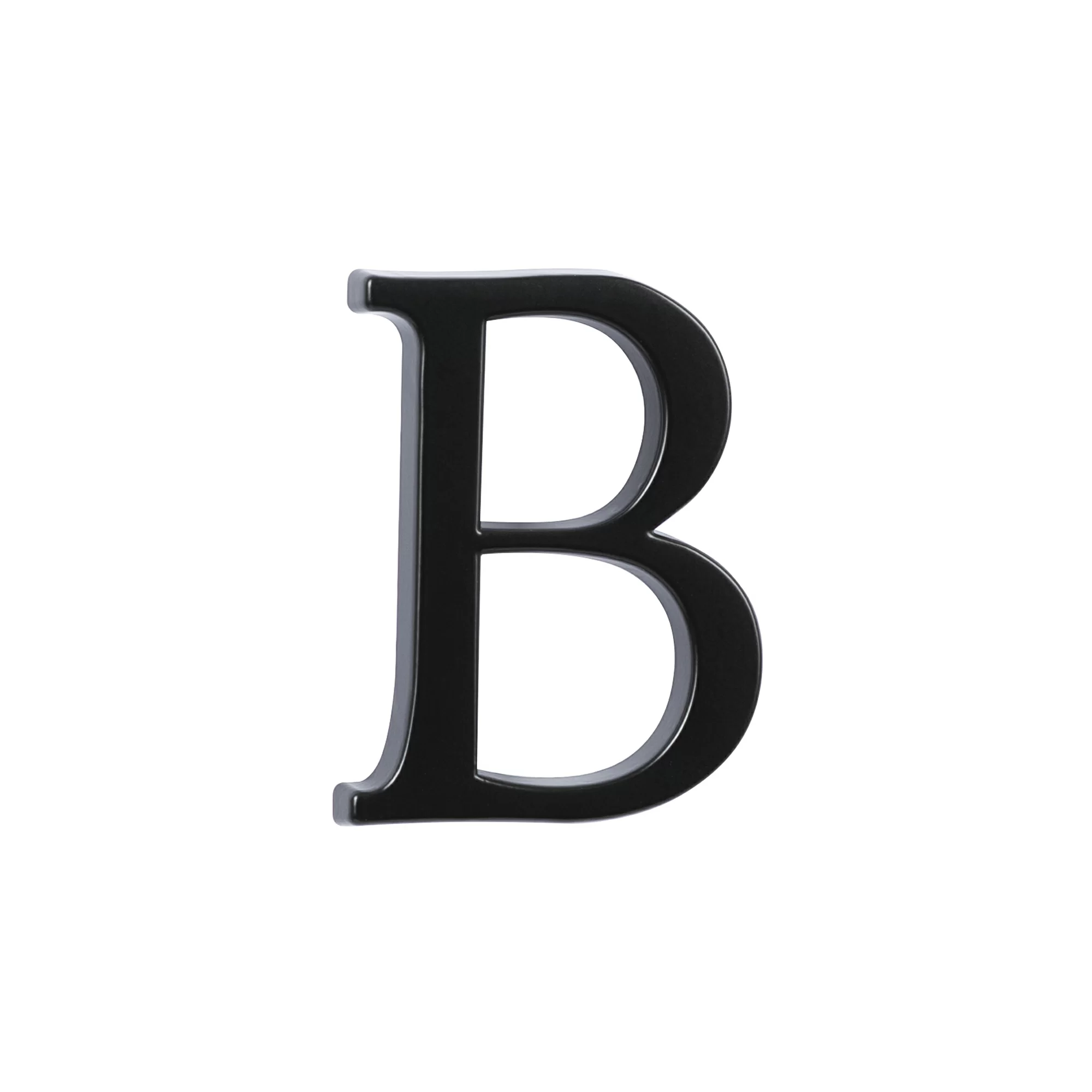 Bijbel filosoof Garderobe Huisnummer toevoeging Groot B - Blinde montage - Huisnummers, Aluminium met  gepantserde poedercoating. 10,5 cm hoog.