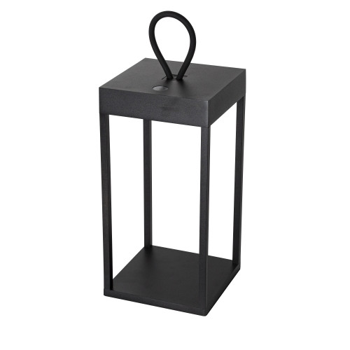 Windlicht Carlo Touch oplaadbaar zwart met USB