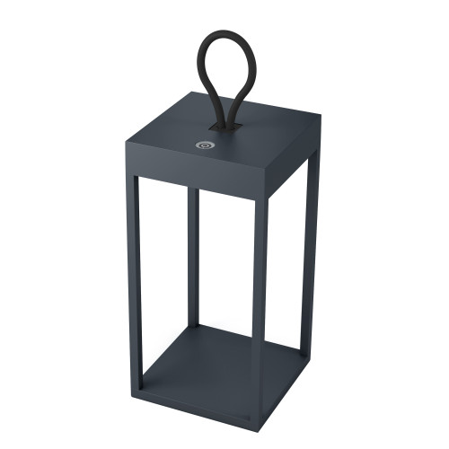Windlicht Carlo Touch antraciet oplaadbaar met USB