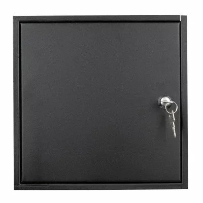 brievenbus deur in frame mat zwart | Nostalux.nl