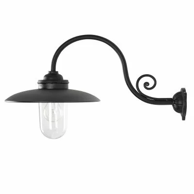 Voorman elk deelnemen Stoere gietijzer Stallamp Rhone buitenlamp Zwart | Nostalux.nl