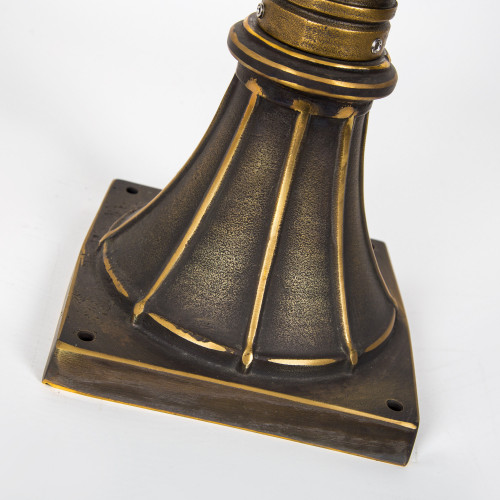 Klassieke bronzen tuinlamp Rijswijk sokkel M