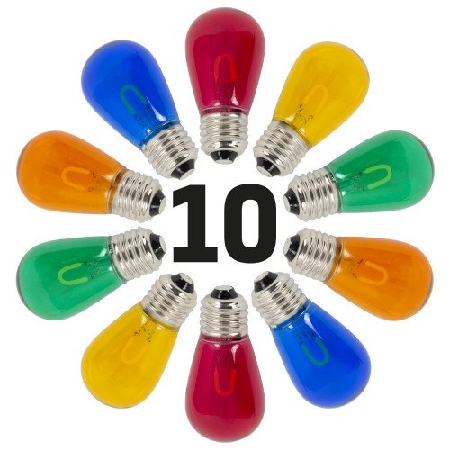 LED Feestverlichting 10 x 1 Watt - 10 kleuren