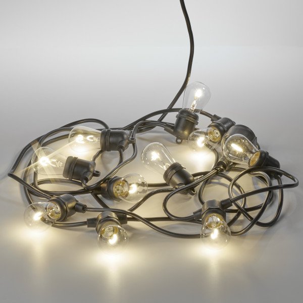 Konstsmide lichtsnoer deco zwart 10 lampen 10 meter dimbaar kopen? Feestverlichting