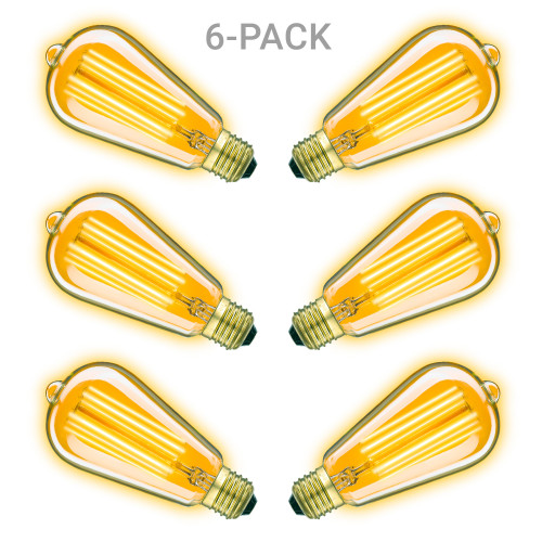 6-pack ledlamp Kooldraadlamp Edison 