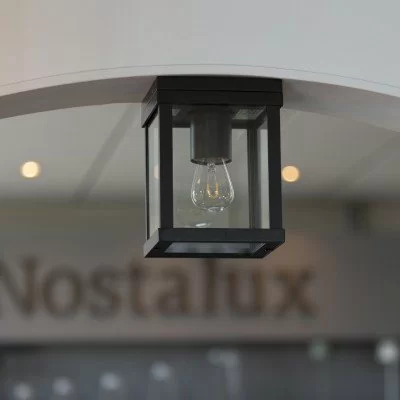 opening bidden Alert Buiten plafondlamp nodig? Jersey Zwart | Nostalux.nl