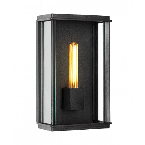 Vierkante stijlvolle zwarte buitenlamp Capital XL wandlamp plat exclusieve buitenverlichting van excellente kwaliteit, exclusieve verlichting voor buiten