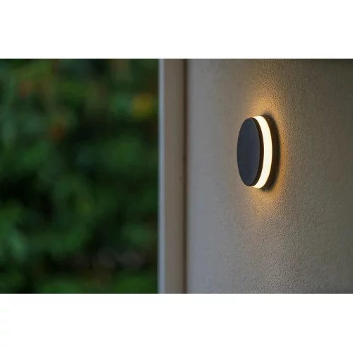 CELAVY Runde LED Wandleuchte Außenleuchte, IP65 Wandlampe aus Aluminium, Wasserdichte Wandbeleuchtung Außenlampe für Innen- und Außenbereich, Außenbeleuchtung mit ETL Zertifikat, Warmweiß