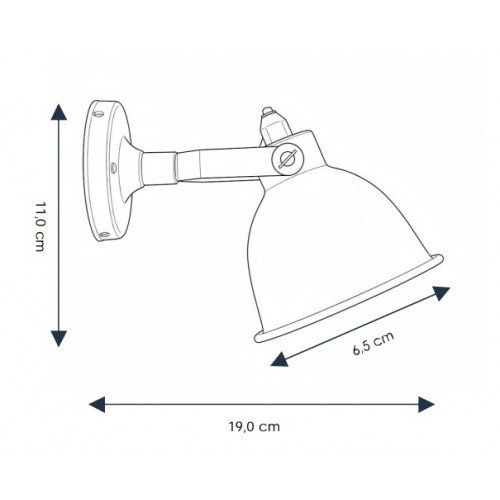 Industriele vintage Maxim Messing Wandspot