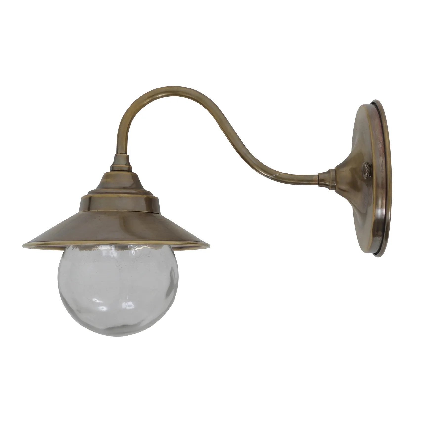 Muurlamp Cupid Antiek Messing