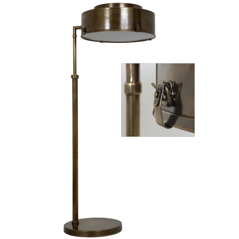 Nostaluce Vloerlamp Rex Antiek Messing