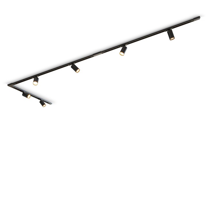 Calex Tracklight 6-Lichts Plafondlamp Zwart