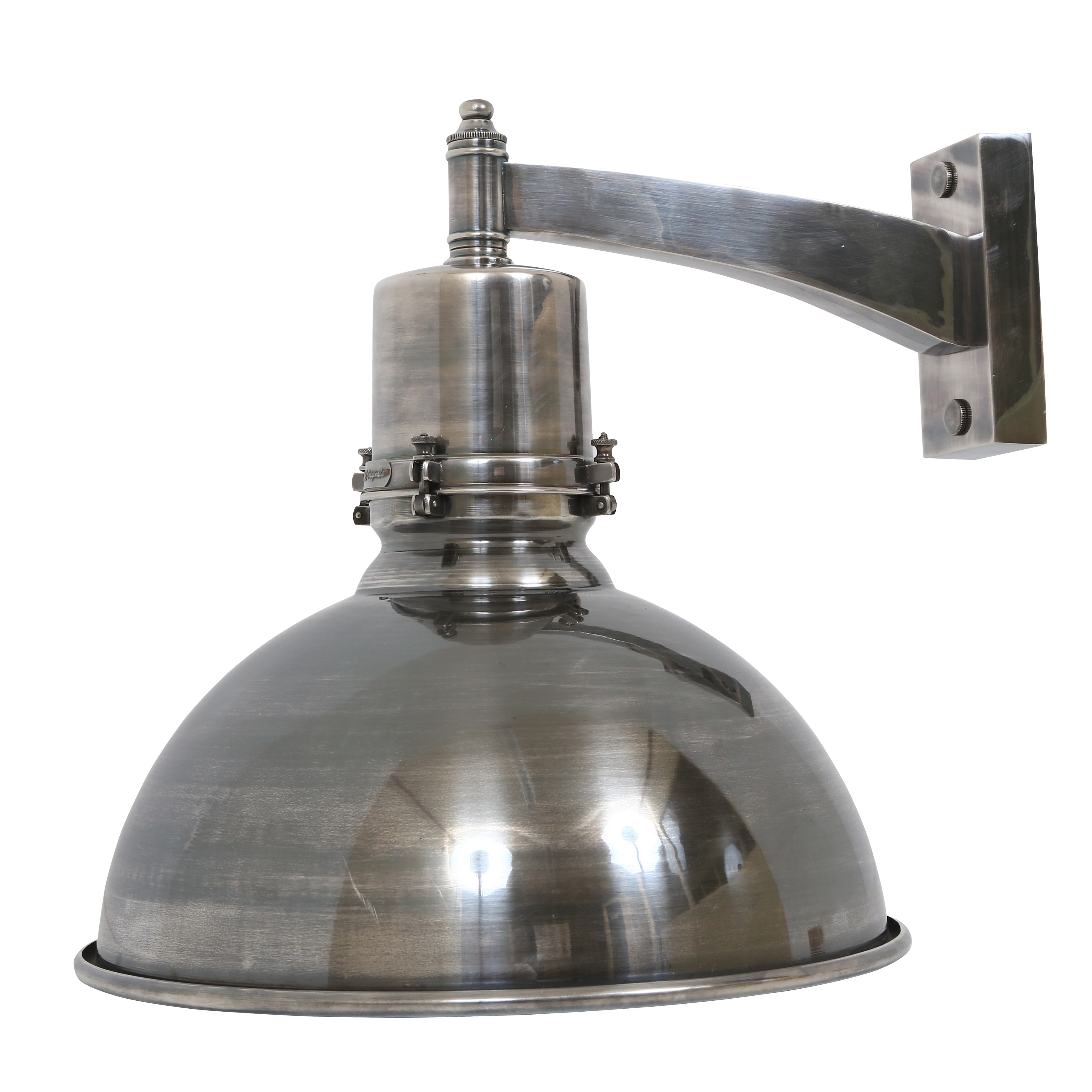 Muurlamp Rochdale Antiek Zilver/Wit