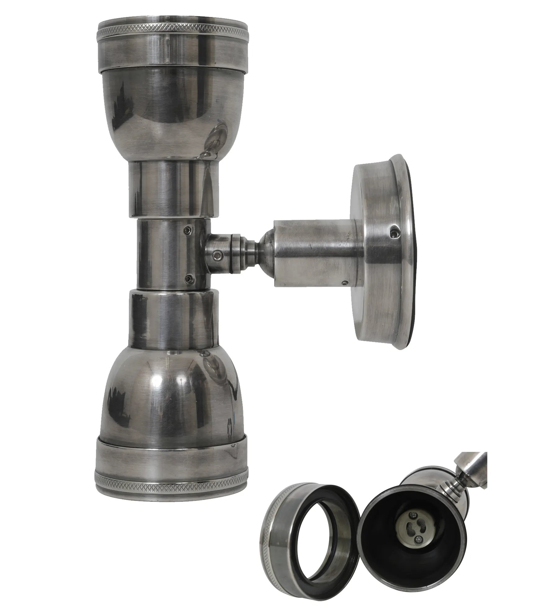 Muurspot Indigo Up&Down Antiek Zilver
