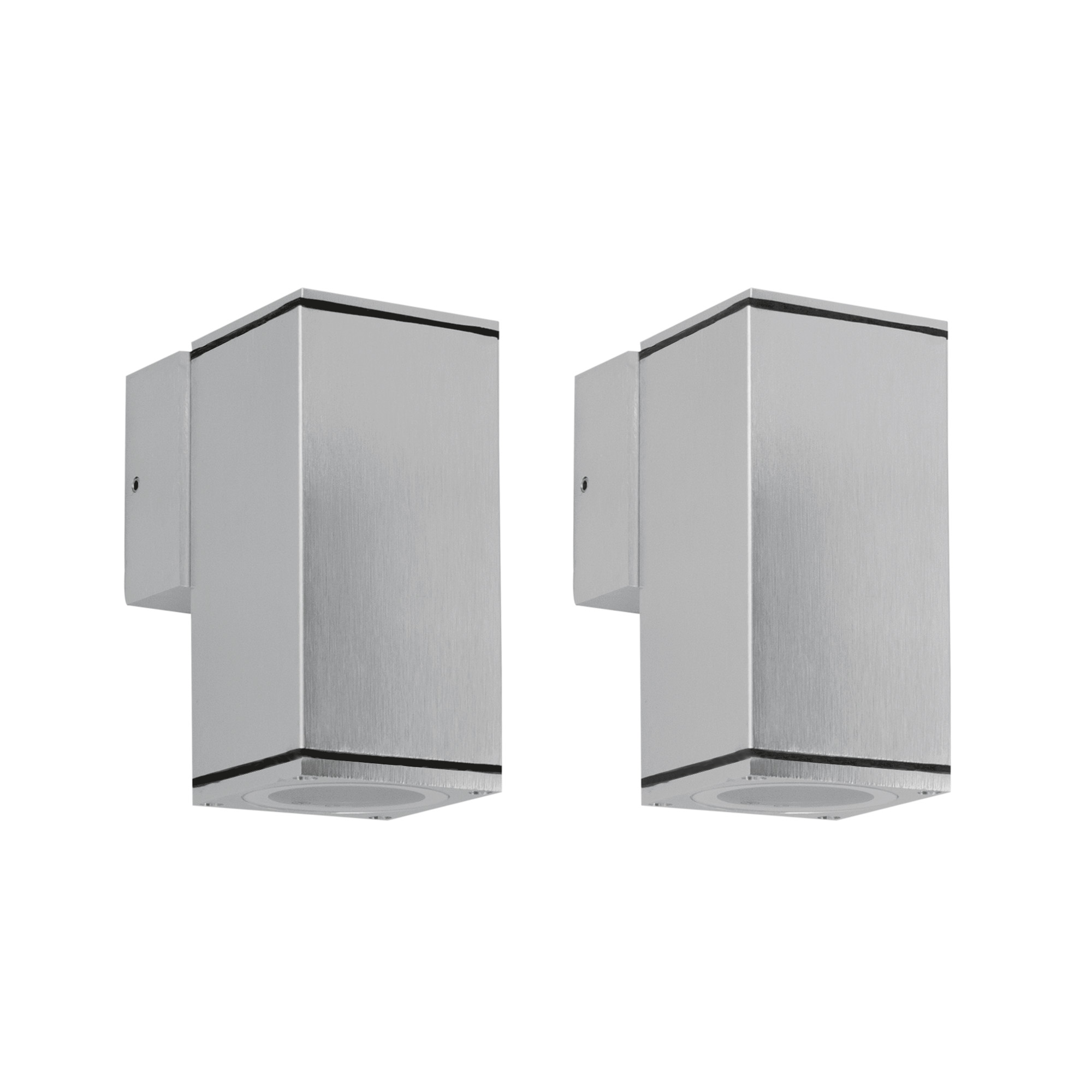 2x Kevin Wandspot Down Aluminium