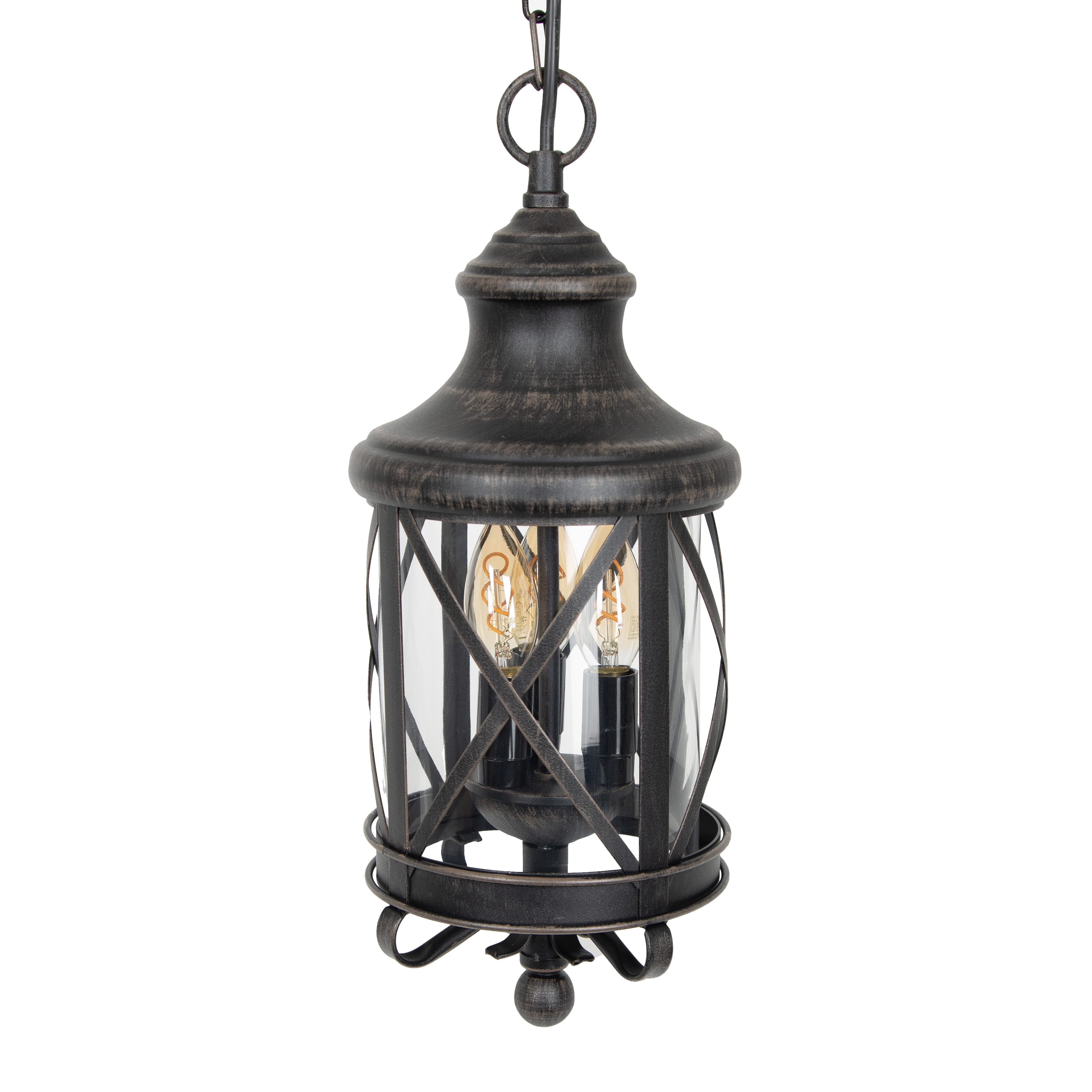 Romantica 3-lichts Kettinglamp Oud Bruin