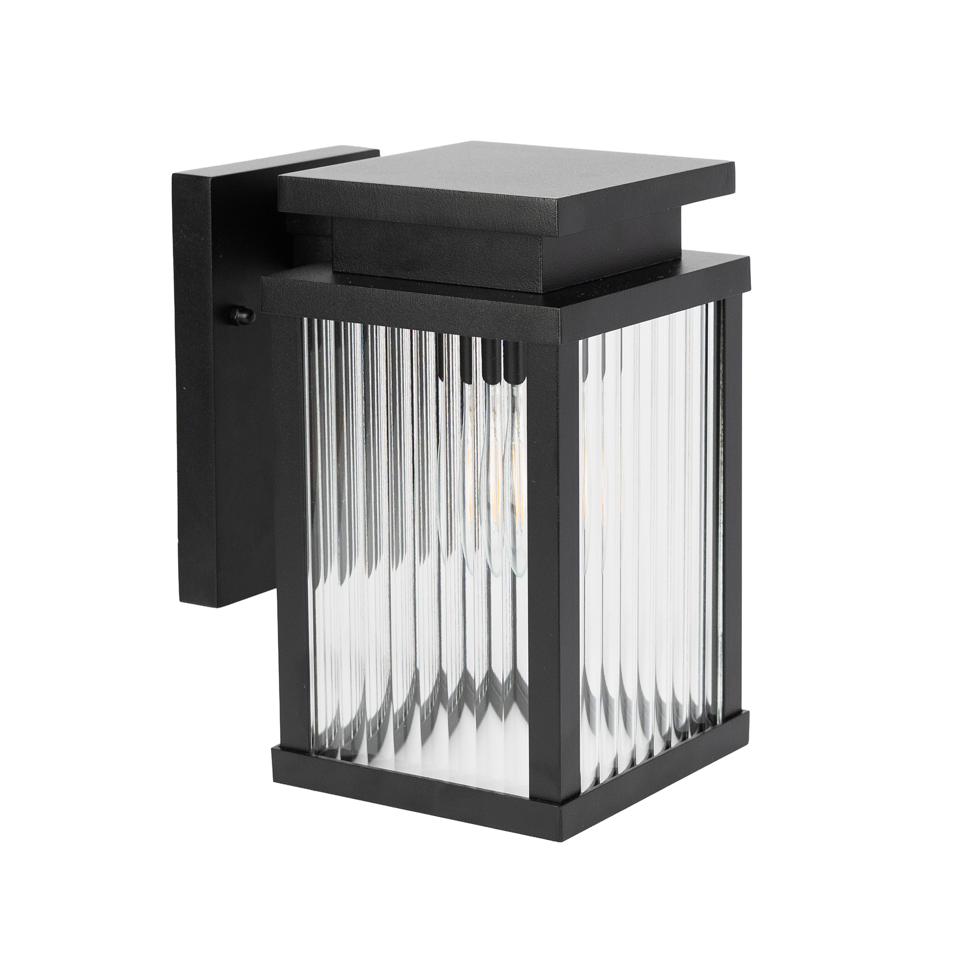Ripley Muurlamp Zwart Medium met Lichtsensor LED