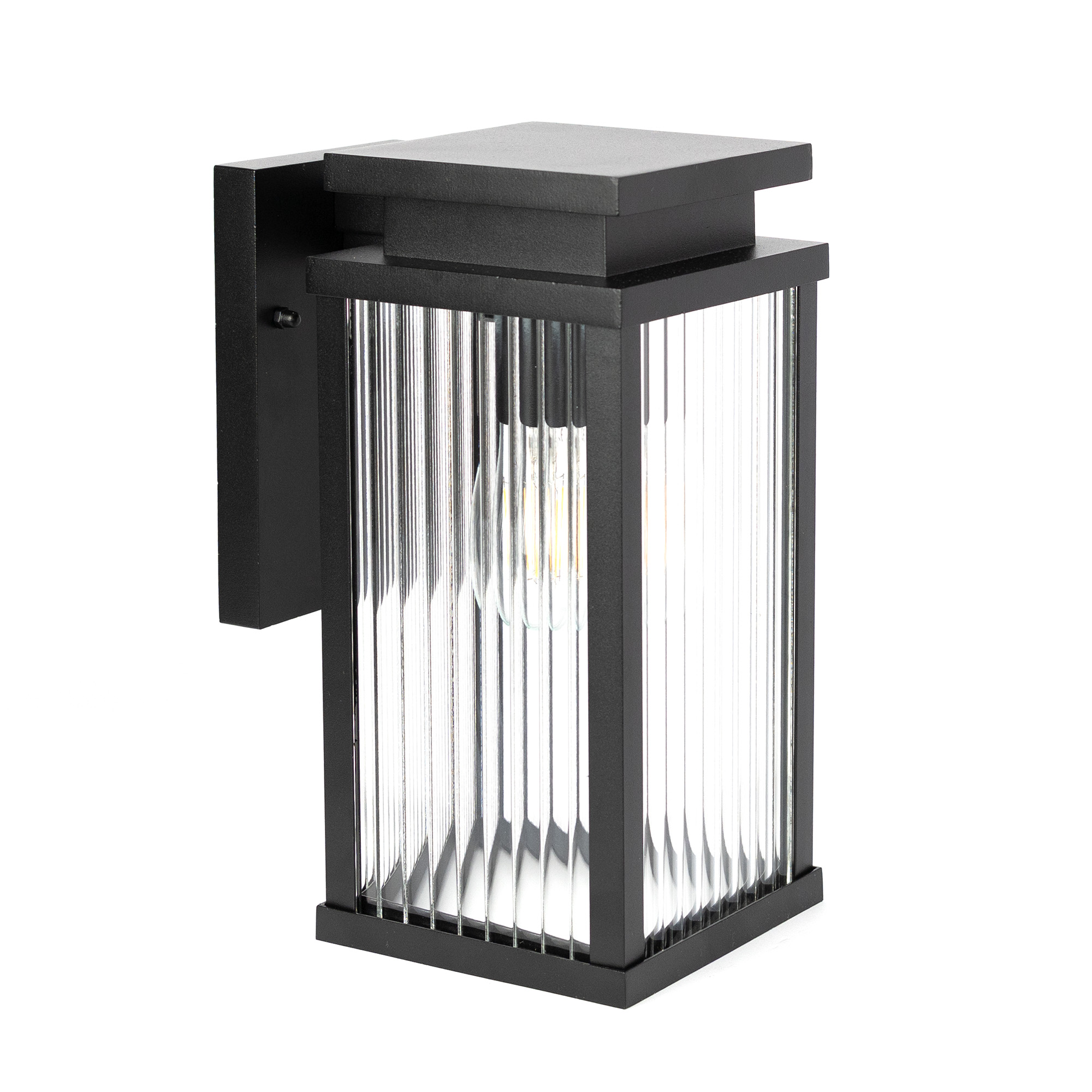 Ripley Muurlamp Zwart Large met Lichtsensor LED