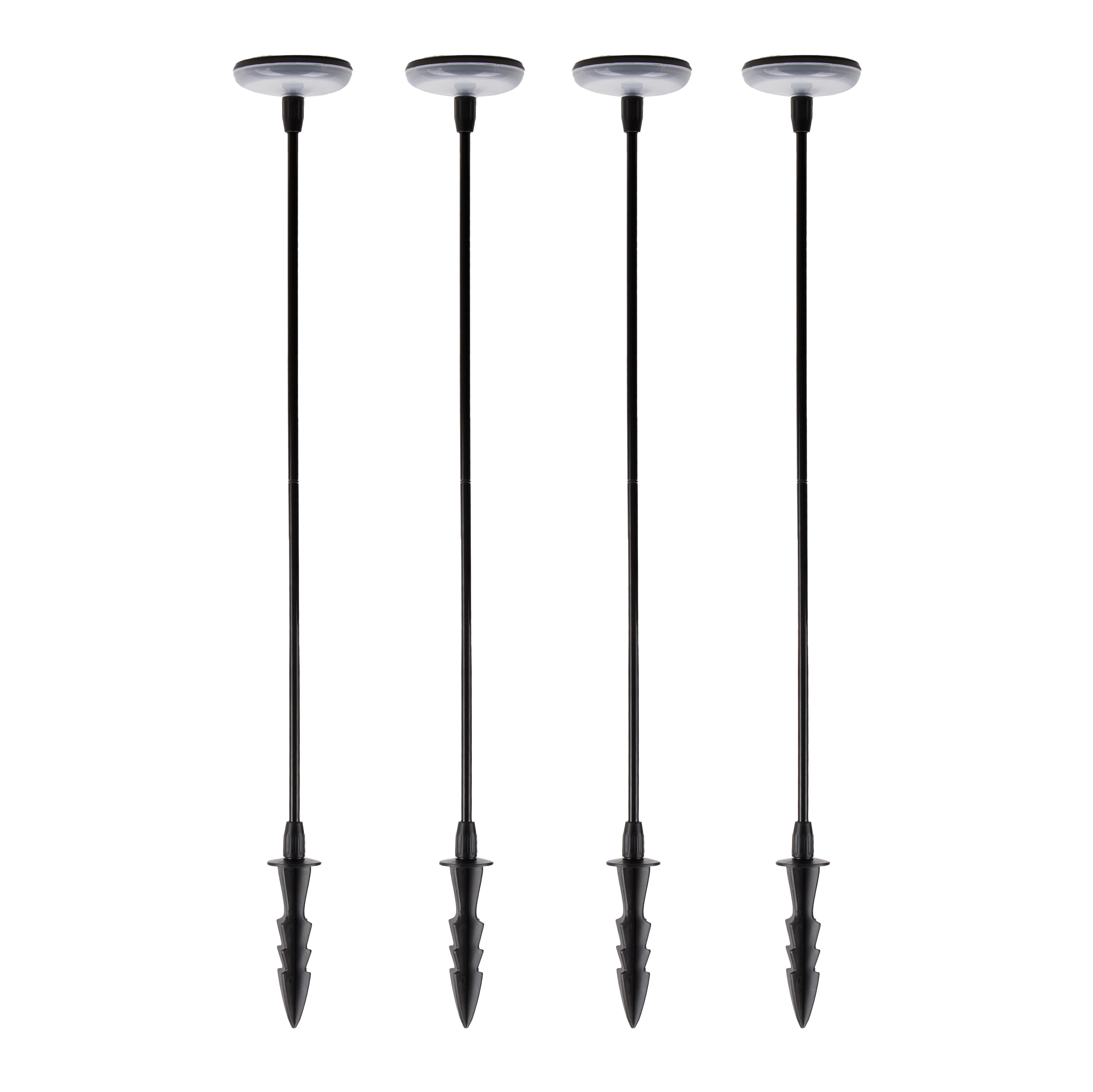 4x Sunflower Solar Tuinlamp Zwart