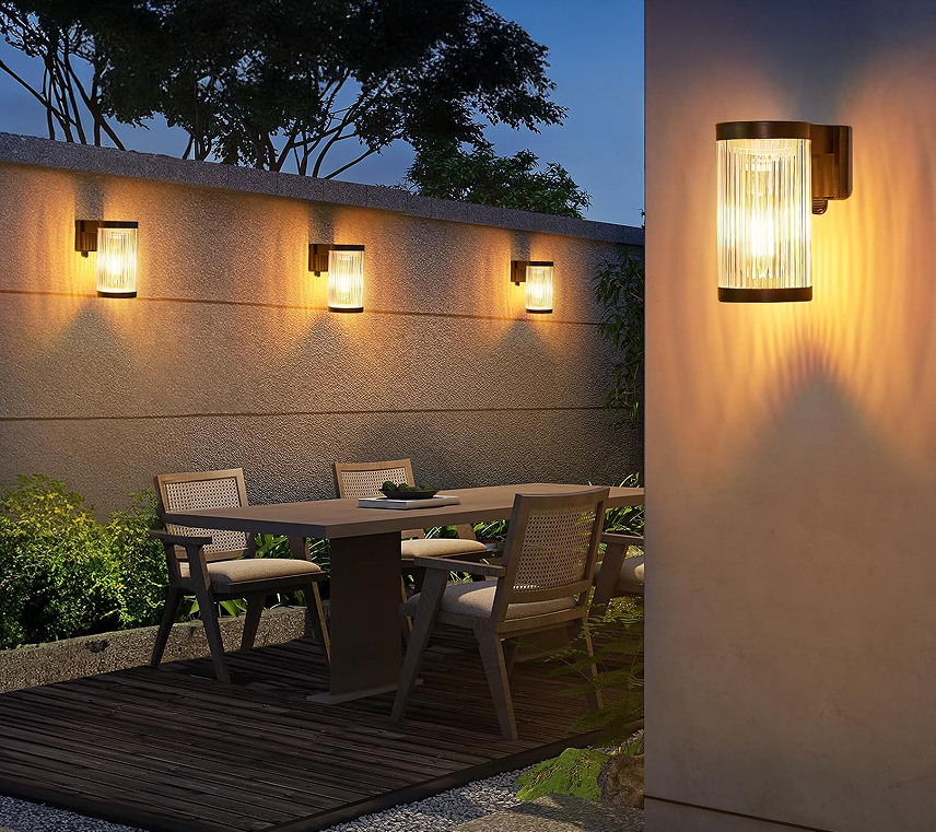 6x Aurelia Solar LED Muurlamp Zwart