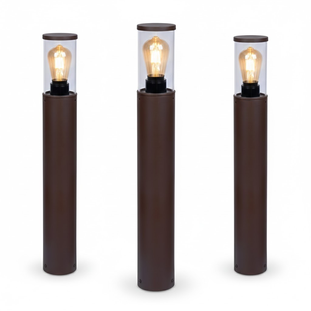 Set van 3 Brunswick Tuinlamp Corten 60cm