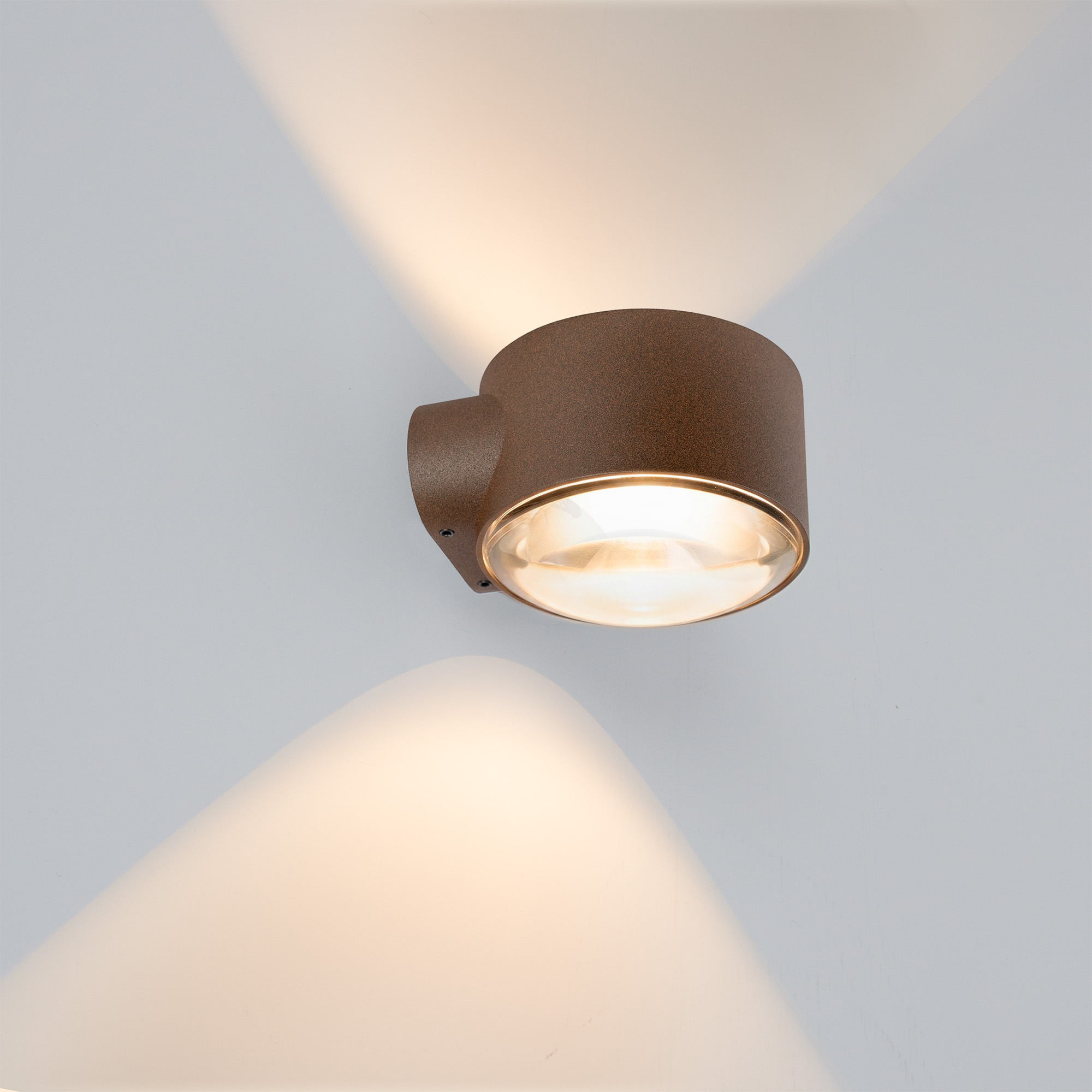 KS Verlichting Scope Up en Down Muurlamp Rustiek Bruin