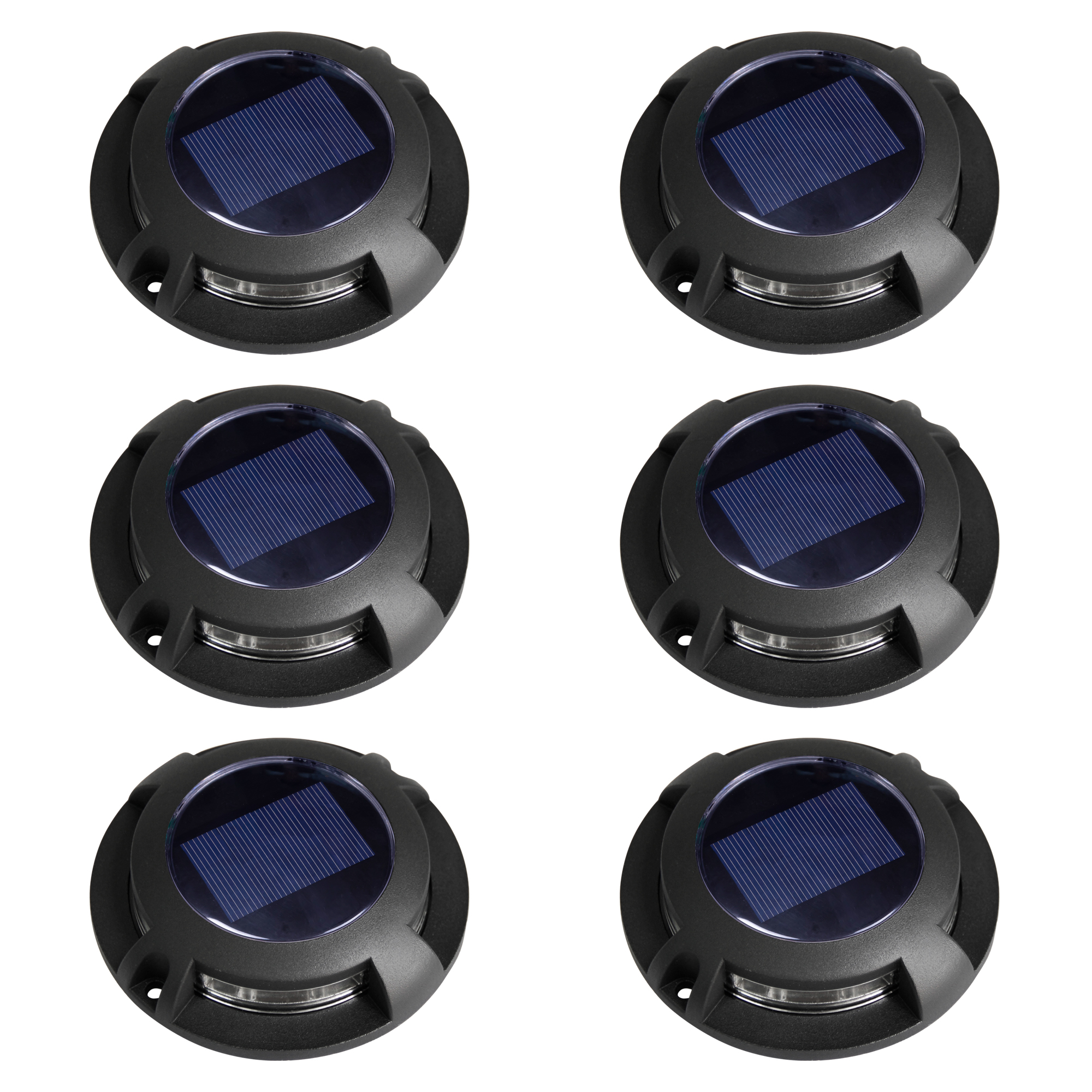 Set 6 stuks Solar Decklight Zwart Set 6 stuks Solar Decklight Zwart