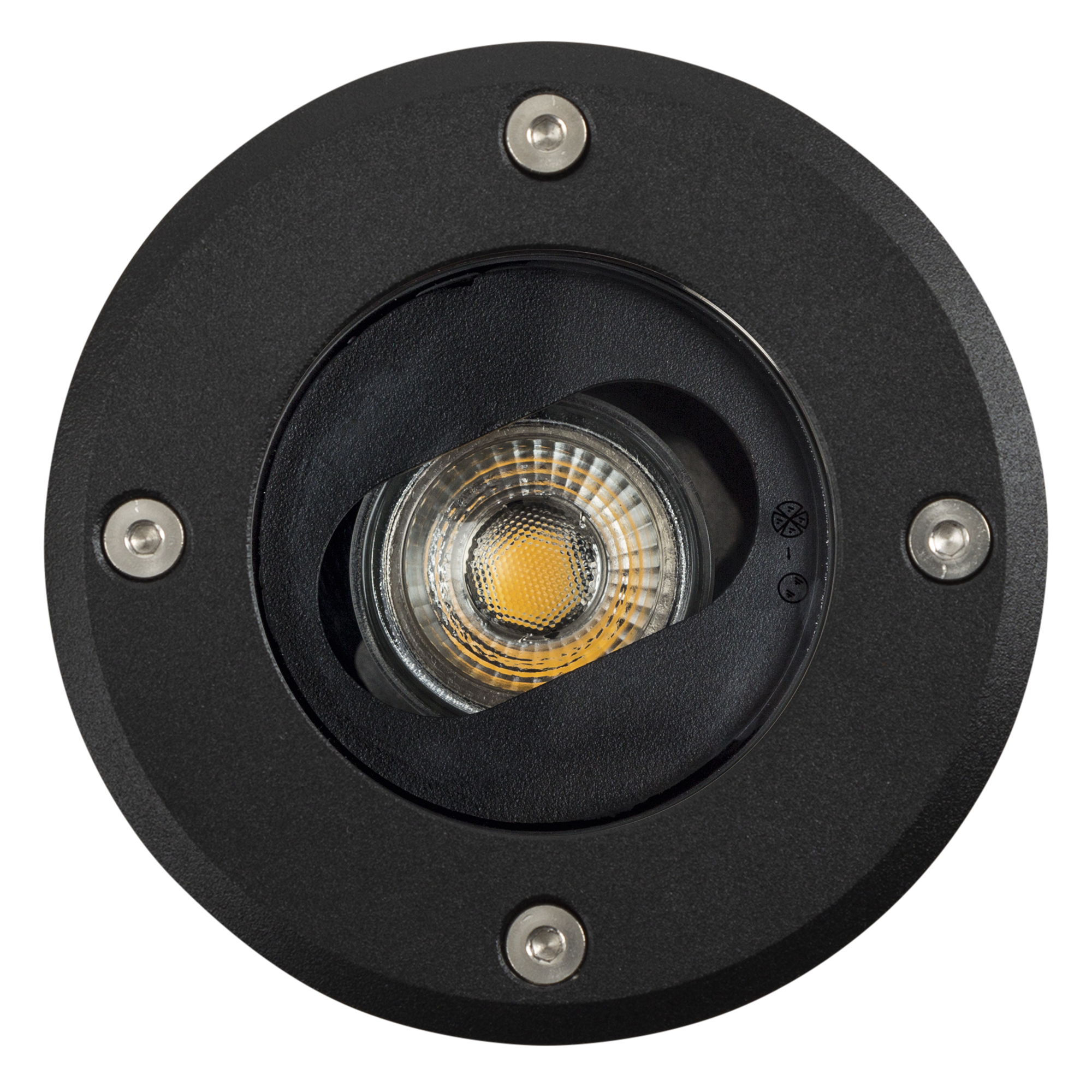 Richtbare Grondspot LED ?12 Rond zwart incl. GU10 Richtbare Grondspot LED ?12 Rond zwart incl. GU10