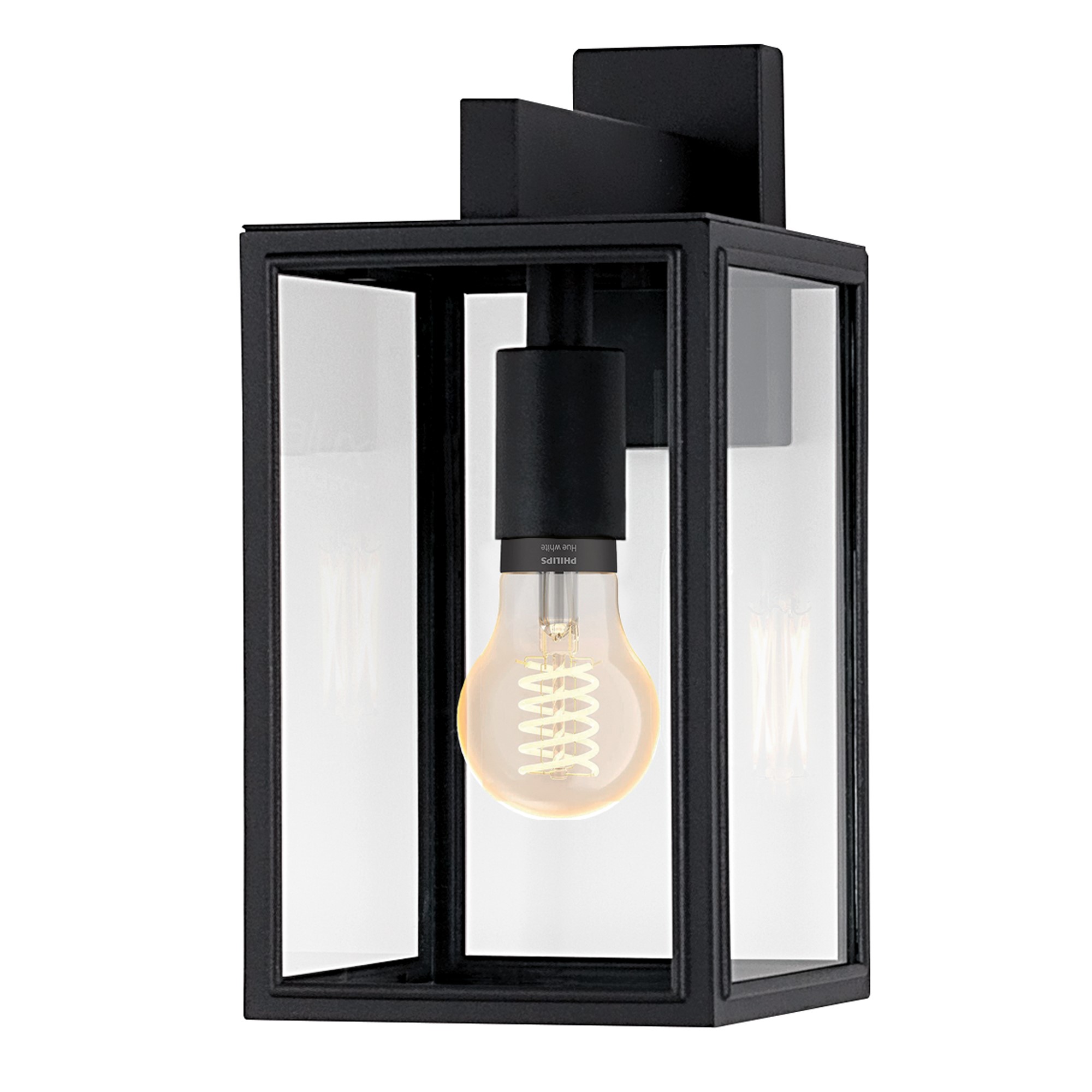 KS Buitenlamp Soho zwart wandlamp hangend met Hue smart led KS Buitenlamp Soho zwart wandlamp hangend met Hue smart led