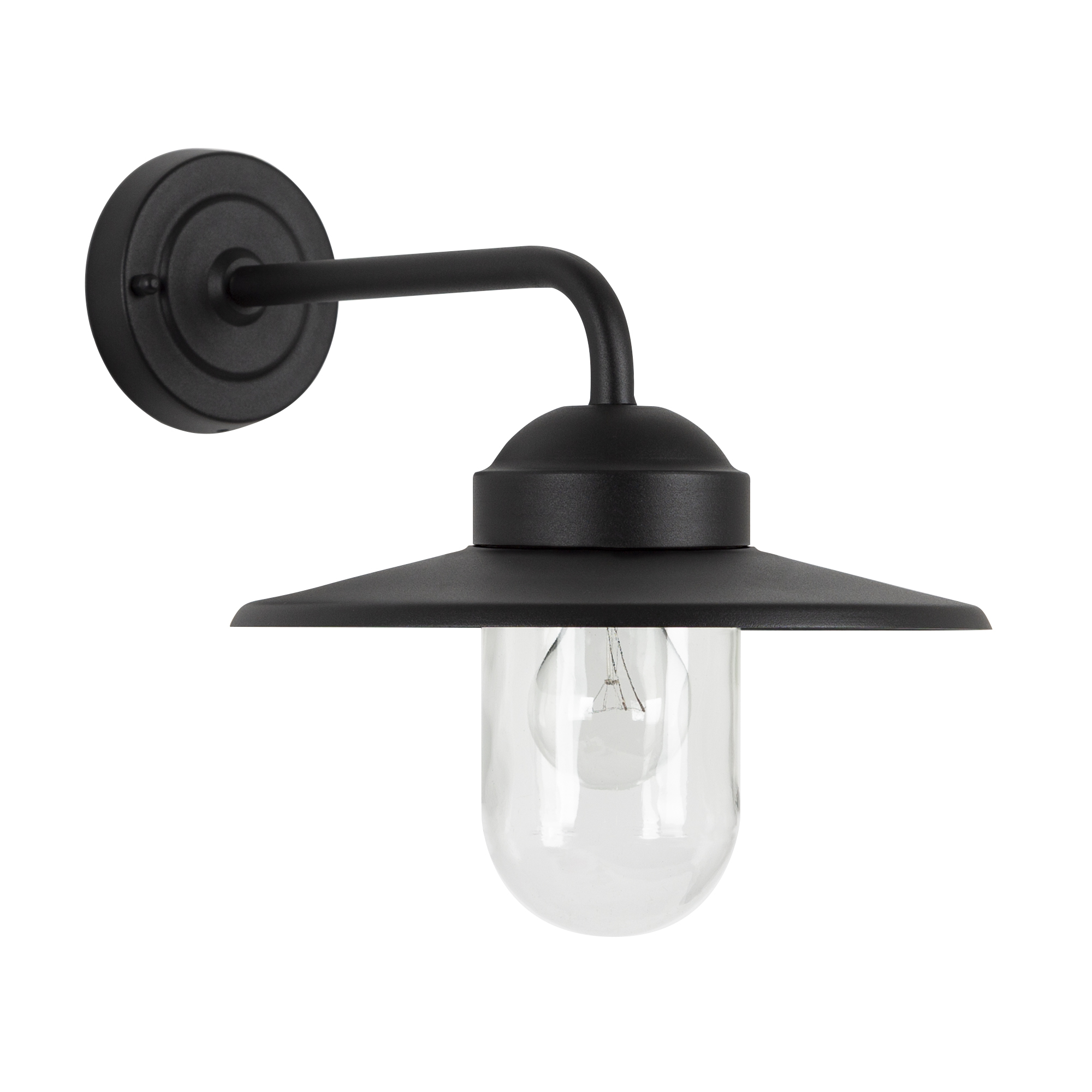 Stallamp Gusto Retro Zwart met dag/nachtsensor LED