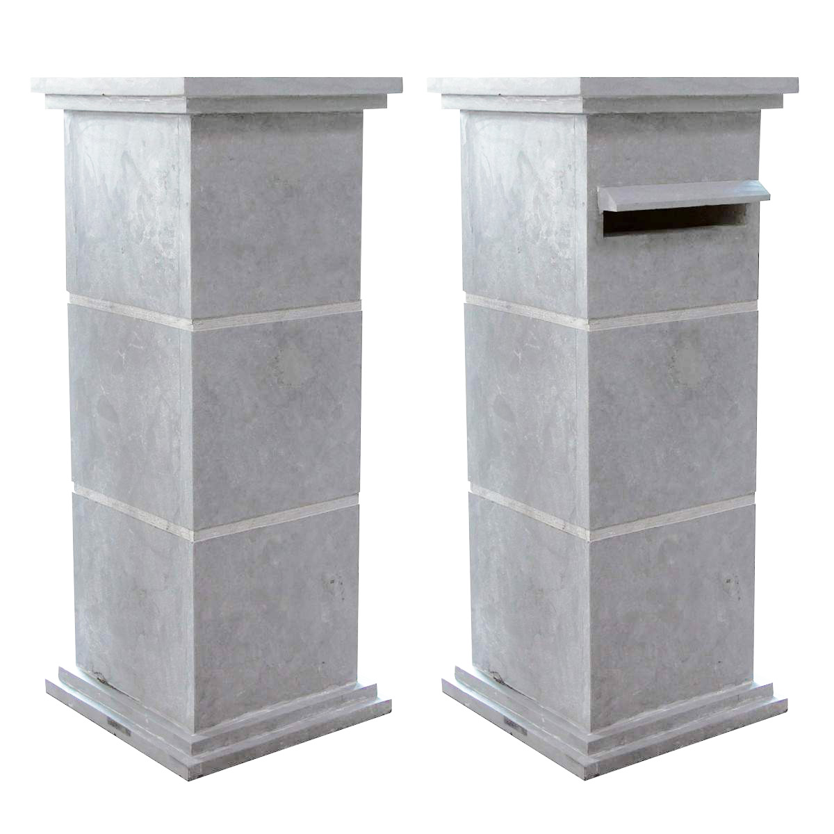 Nostalux Hardsteen Pilaar & Brievenbus 4 SET