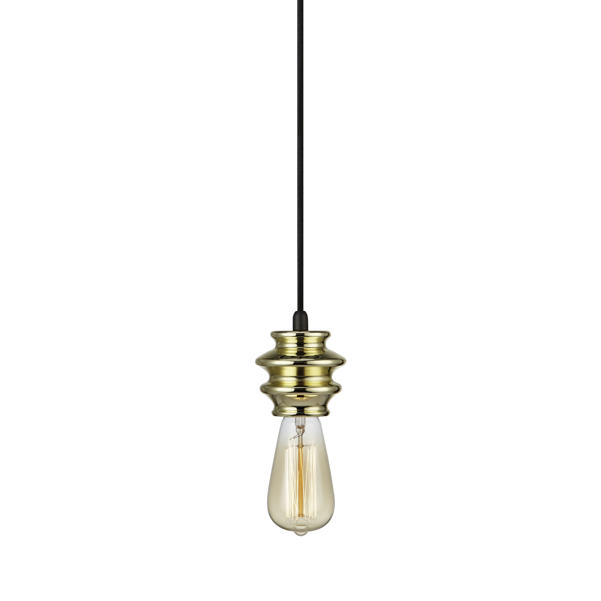 Fab 1-lichts hanglamp messing