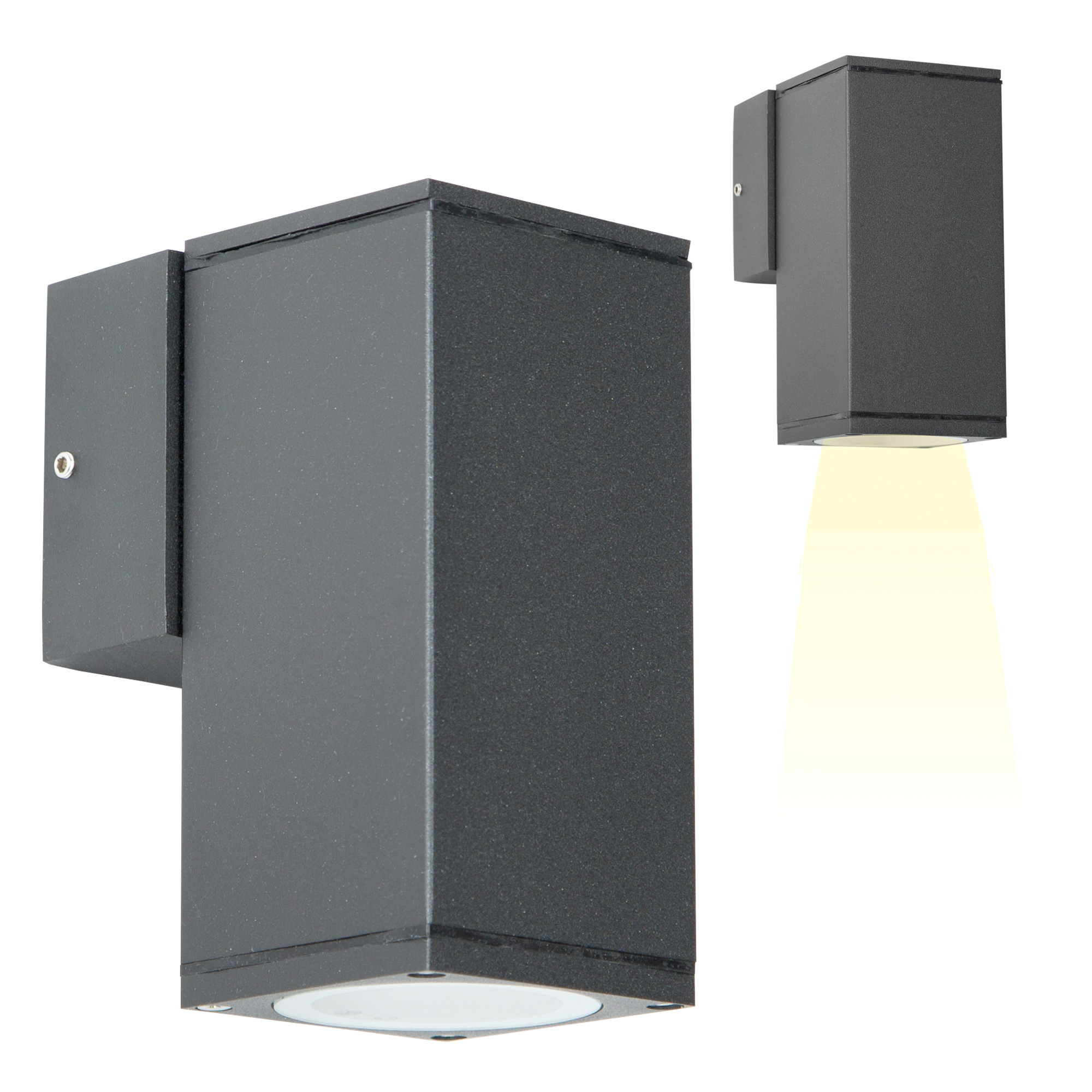 Kevin Muurlamp Antraciet met Lichtsensor LED